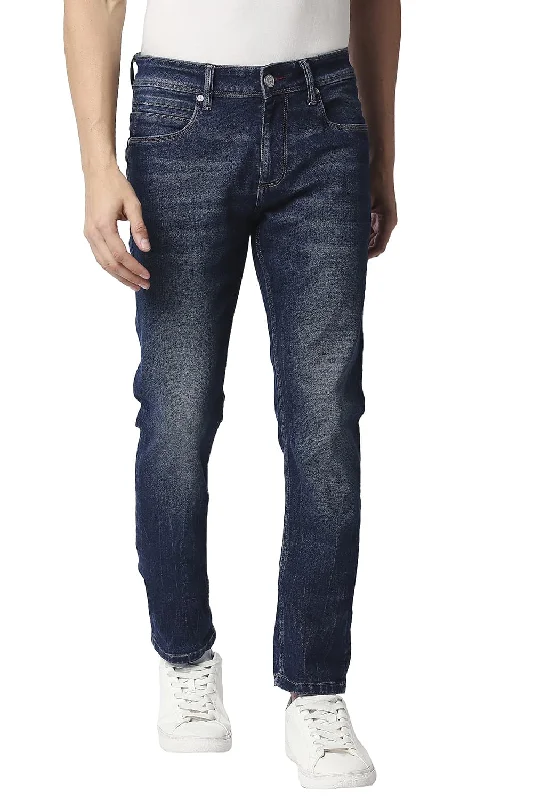 Distressed Jeans for Edgy Style -Blade Fit Stretch Jeans