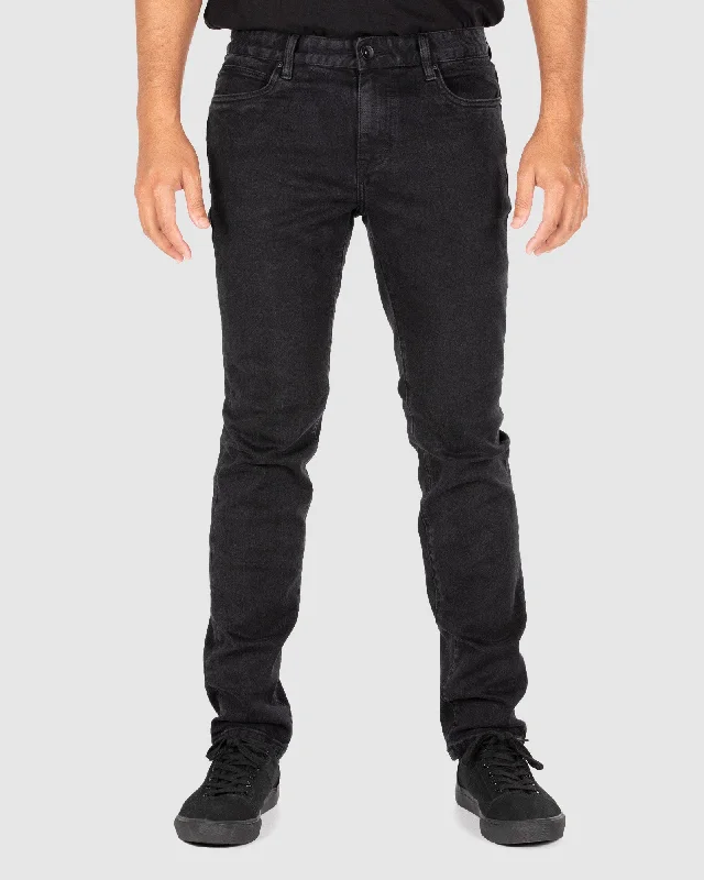 Wide Leg Jeans for Comfort -UNIT Mens Elite Slim Fit Stretch Jeans