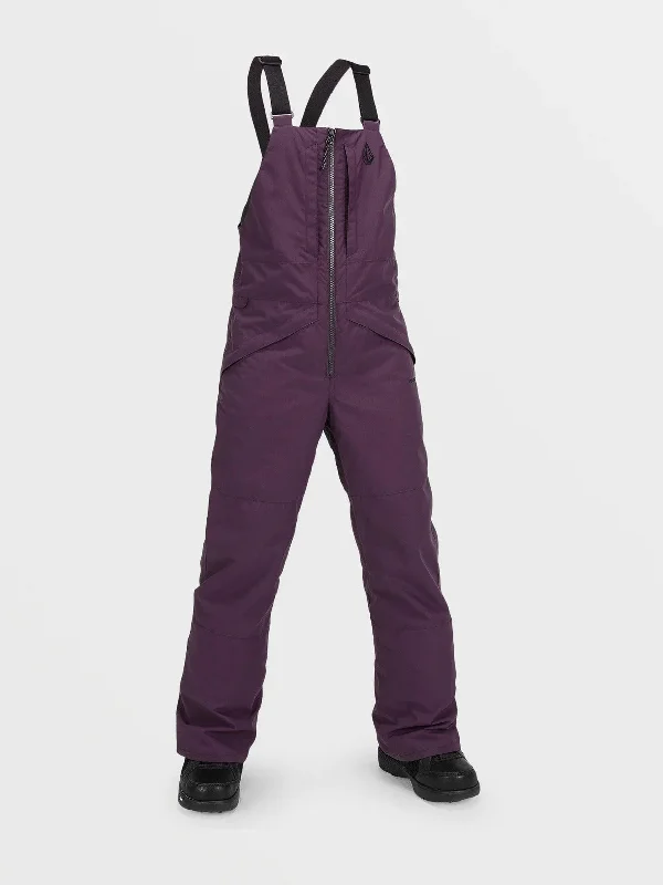 Classic wool pants for cold weather elegance -Volcom Kids Barkley Insulated Bib Overall 2024