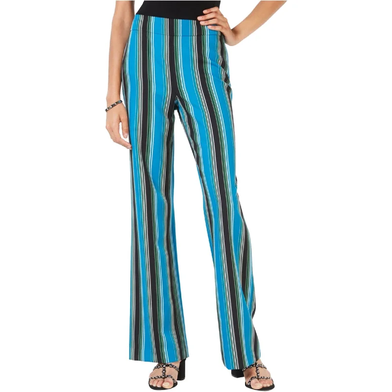 Breathable linen pants for hot summer days -I-N-C Womens Striped Casual Wide Leg Pants