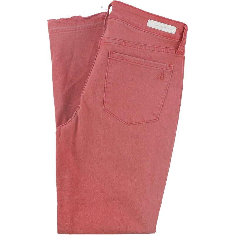 Casual twill pants for easygoing daily outfits -Articles Of Society Womens Super-Soft Released-Hem Cropped Jeans