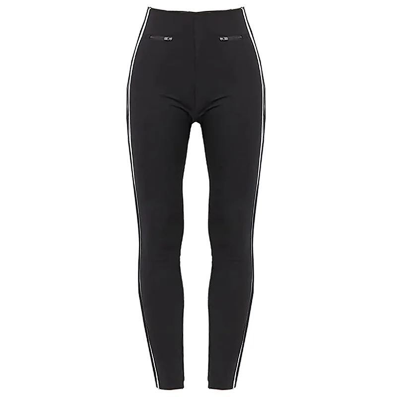 Versatile black pants for any occasion pairing -SPANX Women's The Perfect Ankle Piped Skinny Pants, Classic Black