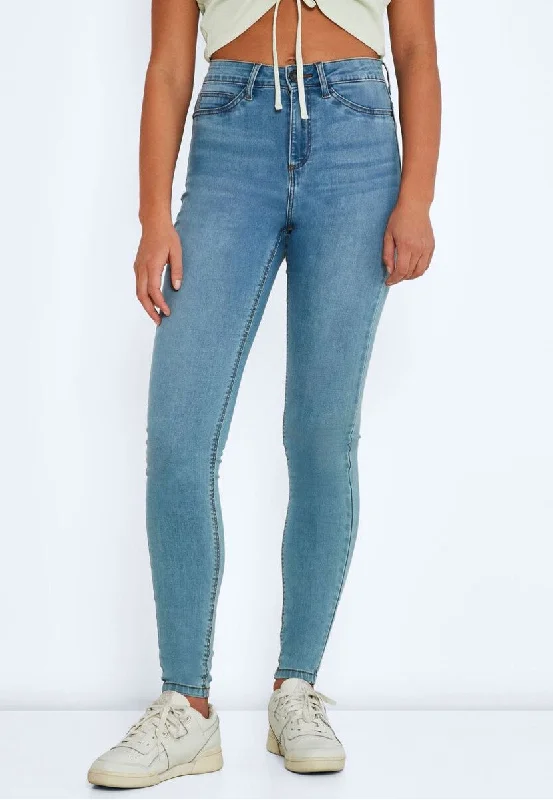 Faded Jeans for Laid-back -Noisy May - Callie Skinny Light Blue Denim - Jeans