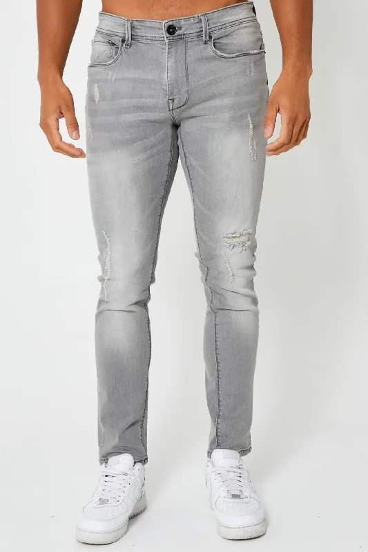 Mini Shorts Jeans for Youthful -Hammer Smith Tapered Jean - Light Grey