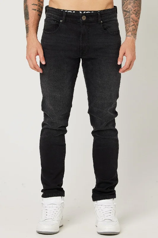 Business Jeans for Dressy -Hamilton Tapered Jeans - Black