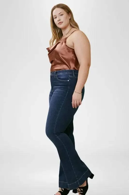 Straight Jeans for Classic Style -Kancan Plus Size Flare Jeans