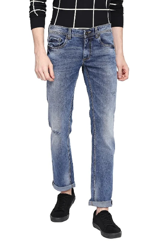 Zipper Fly Jeans for Convenience -Torque Fit Indigo Stretch Jeans