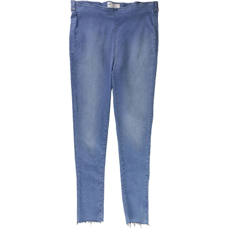 Classic straight-leg pants for versatile daily wear -Free People Womens Pull On Slim Fit Jeans