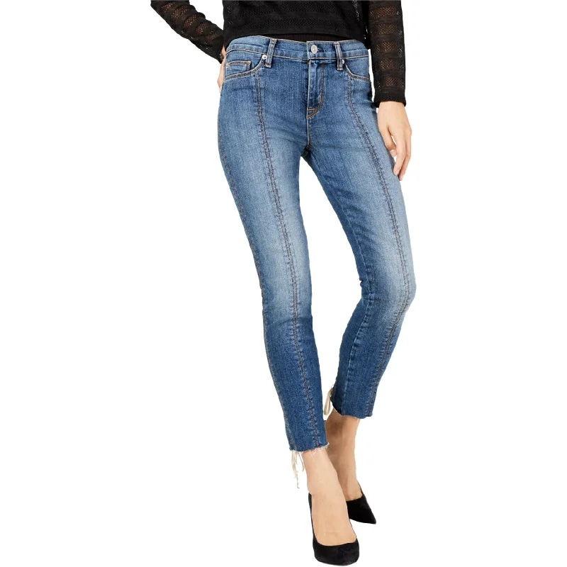 Casual drawstring pants for effortless home relaxation -Hudson Womens Lace-Up Cropped Skinny Fit Jeans