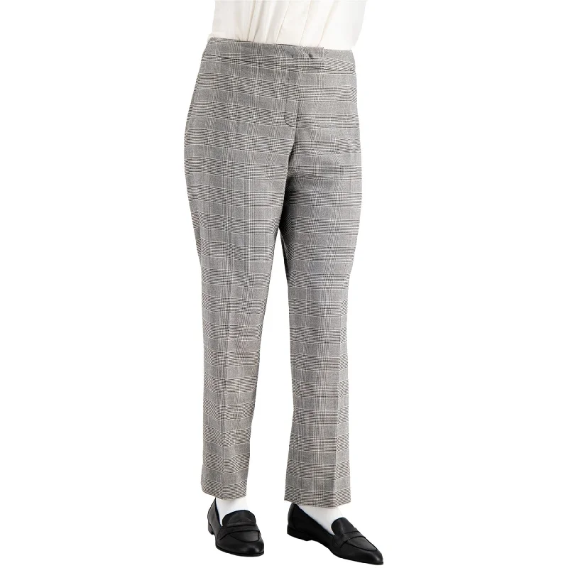 Comfortable stretch pants for casual daily wear -Anne Klein Womens Plaid Casual Trouser Pants