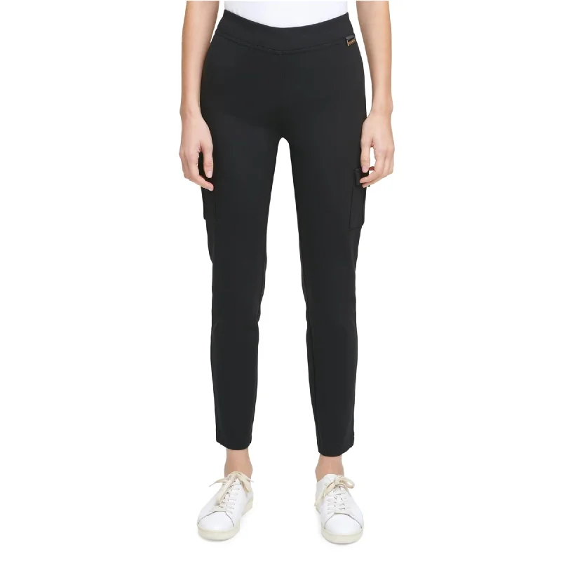 Classic wool pants for cold weather elegance -Calvin Klein Womens Solid Casual Cargo Pants