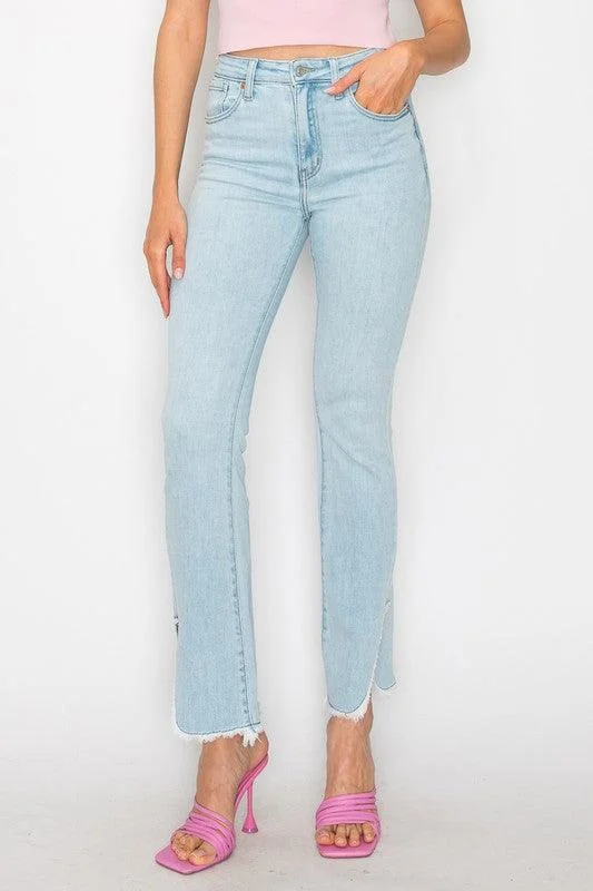 Designer Jeans for Luxury -PLUS SIZE - HIGH RISE BOOT CUT JEANS