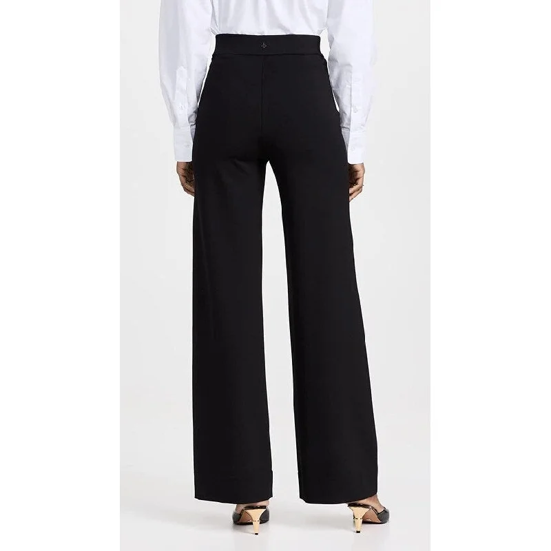 Adjustable waist pants for custom fit ease -rag & bone Women's Irina Ponte Wide Leg Pants, Black