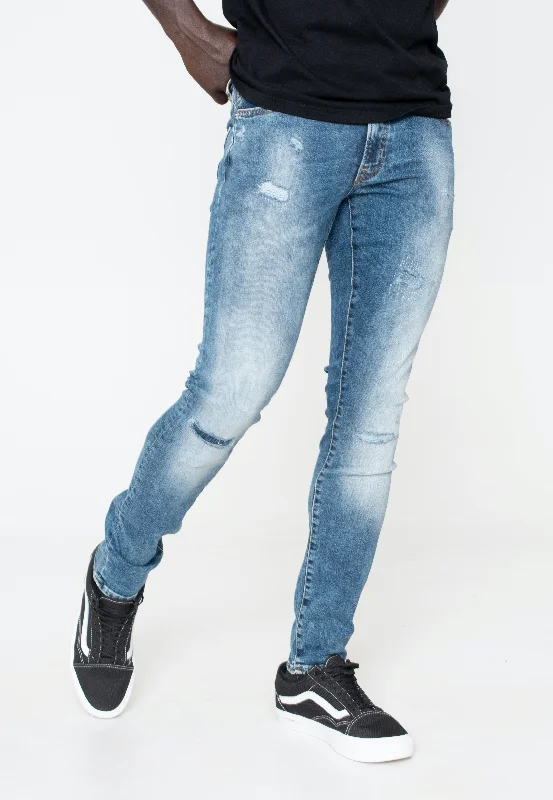 Low Waisted Jeans for Casual -Only & Sons - Warp Skinny Medium Blue Denim - Jeans