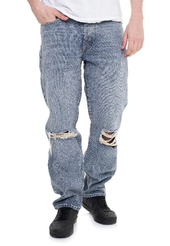 Stonewashed Jeans for Softness -Dr. Denim - Dash Atlas Blue Ripped - Jeans