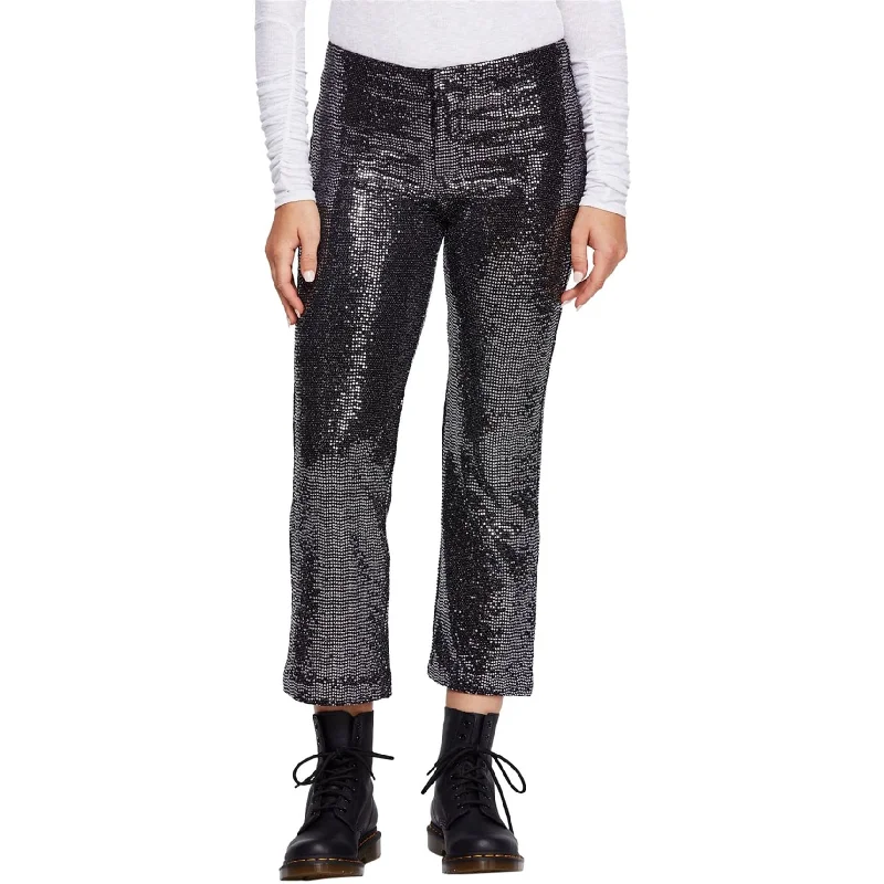 High-performance ski pants for snowy mountain slopes -Free People Womens Shine On Casual Trouser Pants