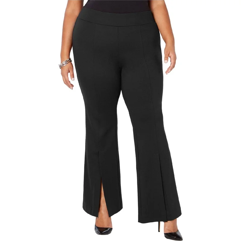 Athletic track pants for running training days -I-N-C Womens Slit Front Casual Trouser Pants