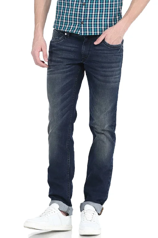 Raw Hem Jeans for Trendy -Drift Fit Stretch Jean