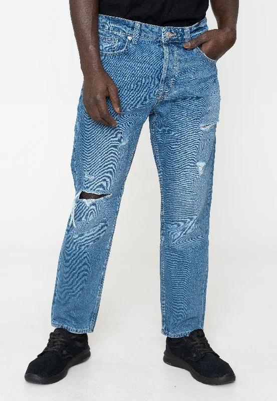 Mother's Day Jeans for Gift -Only & Sons - Avi Crop Mid. Medium Blue Denim - Jeans