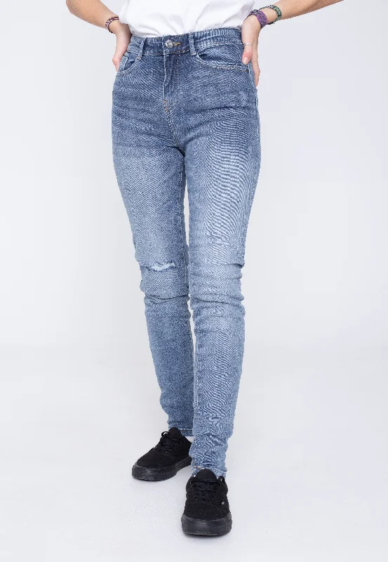 Blue Jeans for Everyday Wear -Noisy May - Callie Skinny Des Medium Blue Denim - Jeans