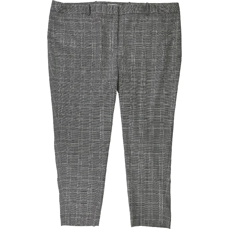 Rugged outdoor pants for mountain climbing strength -Calvin Klein Womens Plaid Dress Pants, Grey, 14W