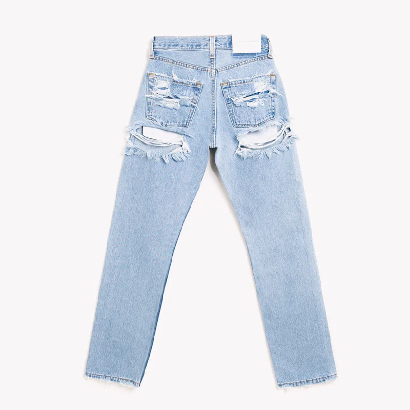 High Waisted Jeans for Shape -High Waisted Butt Ripped Vintage Jeans