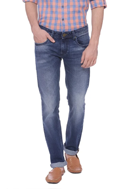 Distressed Jeans for Edgy Style -Torque Fit Stretch Jean