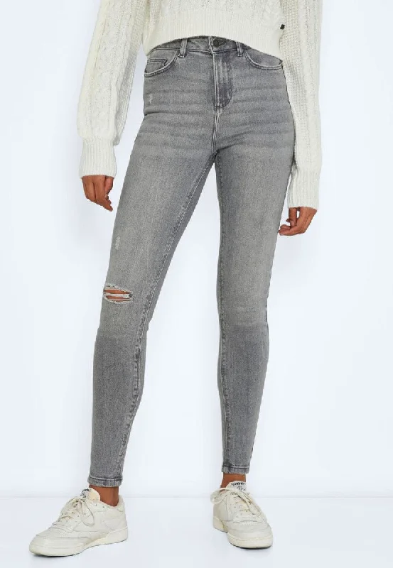 Organic Jeans for Natural -Noisy May - Callie Skinny Medium Grey Denim - Jeans