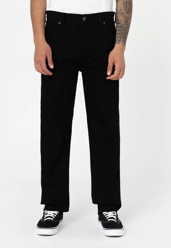 Cuffed Jeans for Stylish Touch -Dickies - Houston Rinsed Black - Jeans