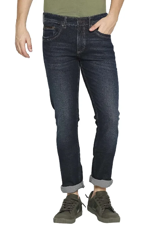 Cuffed Jeans for Stylish Touch -Blade Fit Stretch Jeans