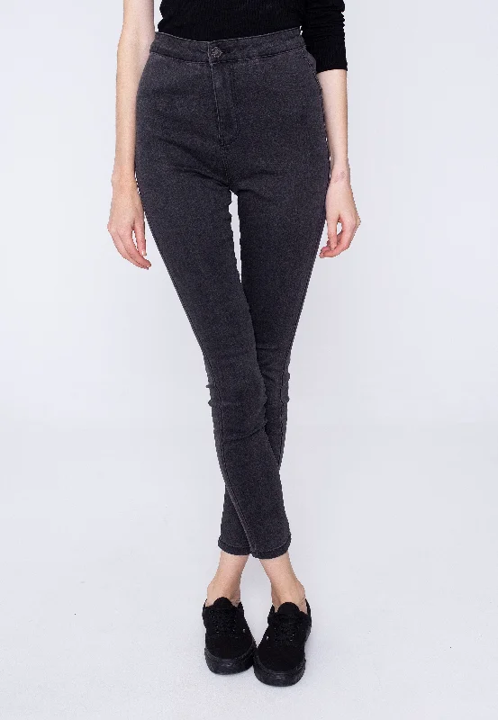 Button Fly Jeans for Traditional -Noisy May - Ella Super Medium Grey Denim - Jeans