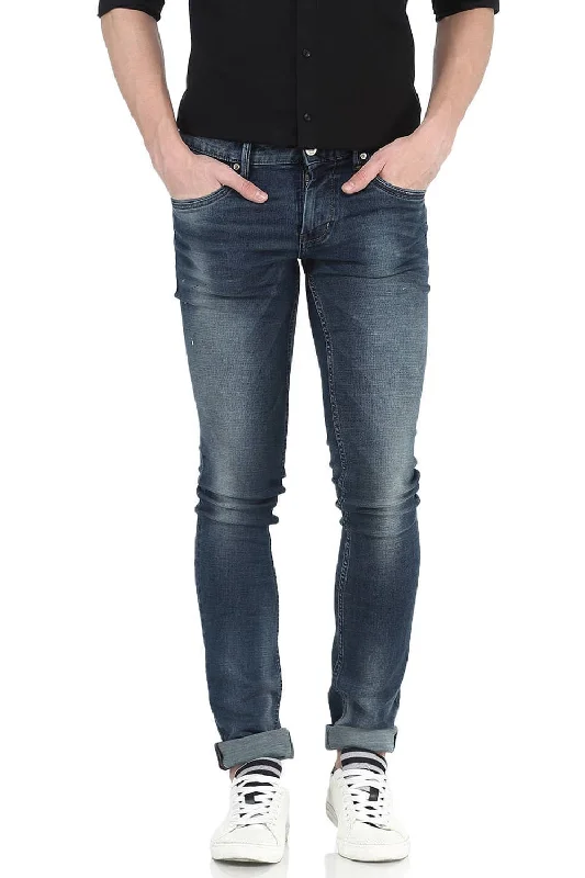 Metal Button Jeans for Classic -Torque Fit Stretch Jeans