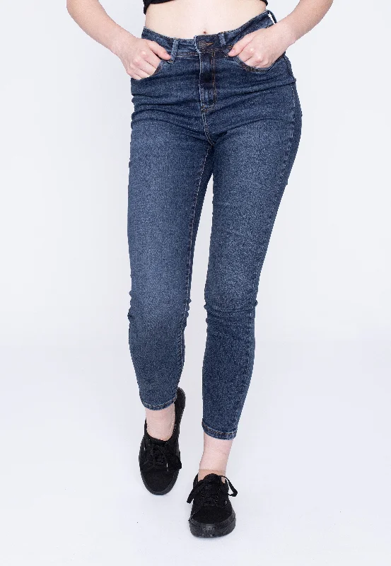 Fringed Jeans for Western -Noisy May - Agnes Ank Medium Blue Denim - Jeans