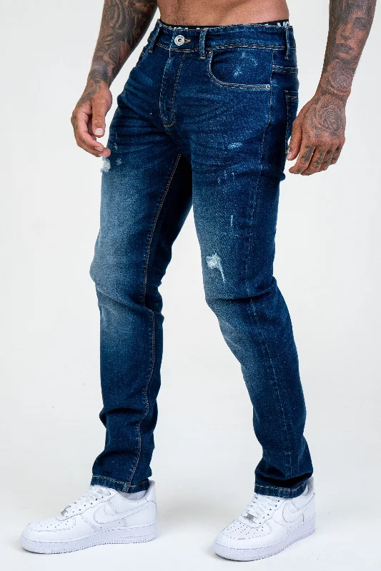 Fashion Jeans for Trendsetter -Belmont Tapered Jeans - Dark Blue