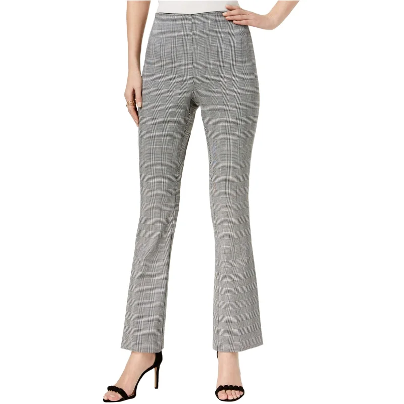 Stylish wide-leg pants for bold evening looks -I-N-C Womens Plaid Bootleg Dress Pants