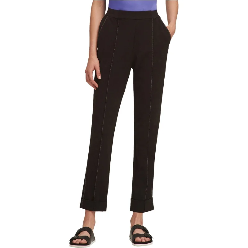 Quick-dry travel pants for adventurous globetrotters -DKNY Womens Pull On Casual Trouser Pants, Black, Small