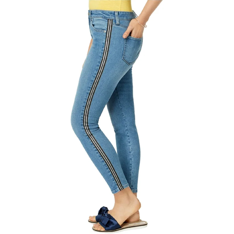 Stylish flare pants for retro party looks -Maison Jules Womens Racer Stripe Skinny Fit Jeans