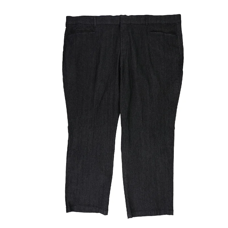 High-rise flare pants for vintage chic appeal -Charter Club Womens Denim Midnight Casual Trouser Pants