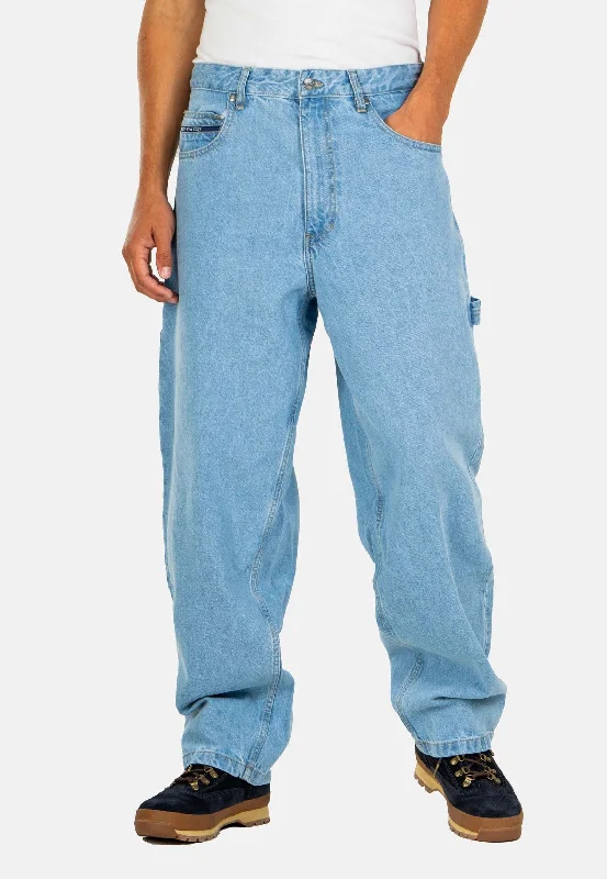 Fringed Jeans for Western -REELL - Baggy Worker Iconic Light Blue - Jeans