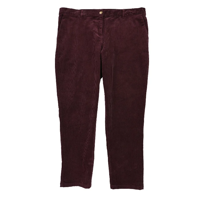 Stylish leather pants for edgy night looks -Barbour Womens Essential Pocketed Casual Corduroy Pants, Purple, 14