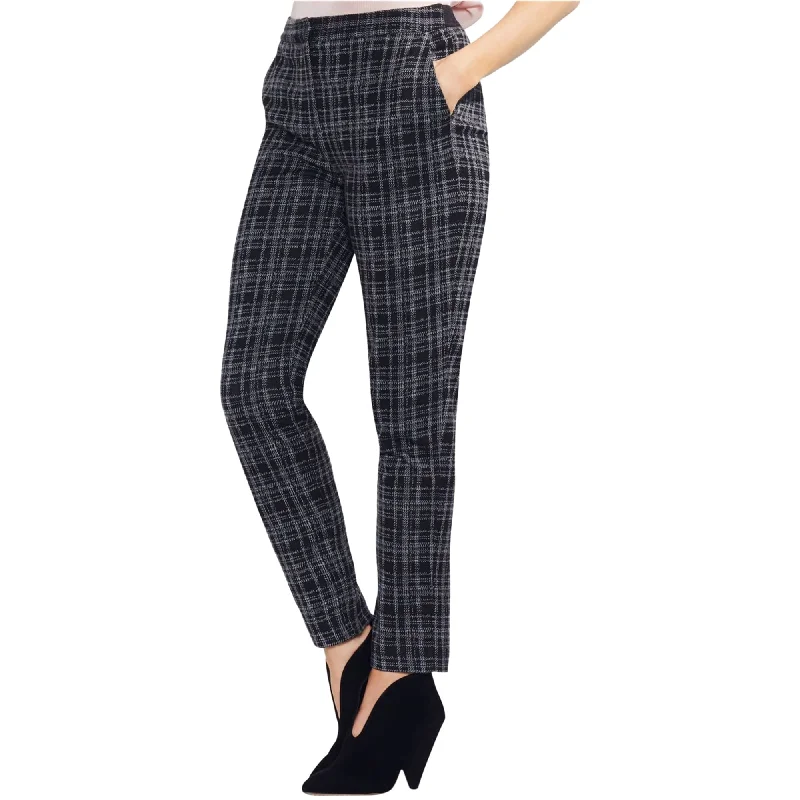 Durable twill pants for tough outdoor jobs -Vince Camuto Womens Glen Plaid Casual Trouser Pants, Black, 10