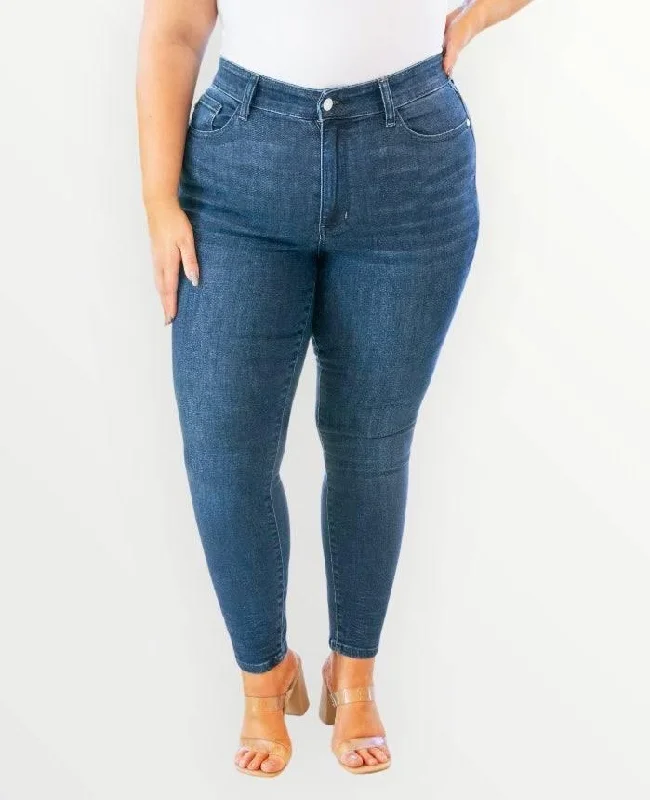 Carpenter Jeans for Function -Judy Blue Plus mid rise ankle skinny jeans