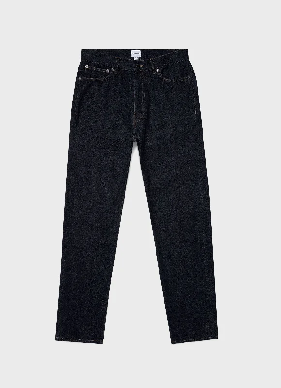 White Jeans for Fresh Look -Men's 13oz Japanese Selvedge Denim Jeans in Rinse Wash Denim