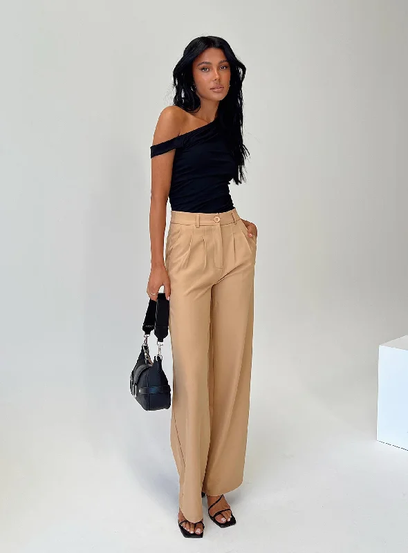 Relaxed chino pants for casual Friday offices -Archer Pants Camel