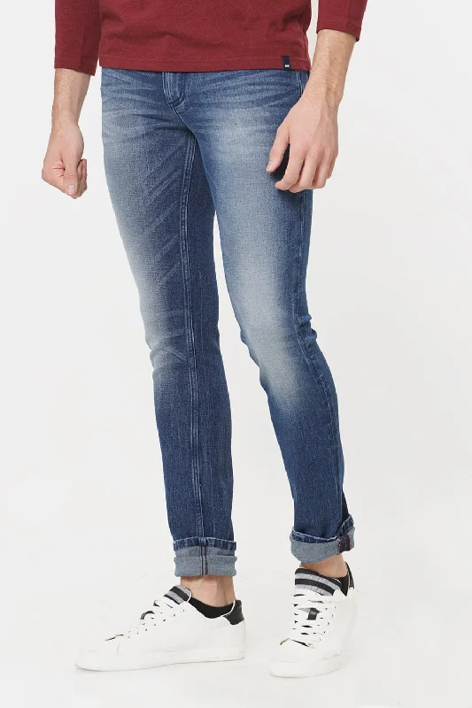 Raw Hem Jeans for Trendy -Blade Fit Stretch Jean