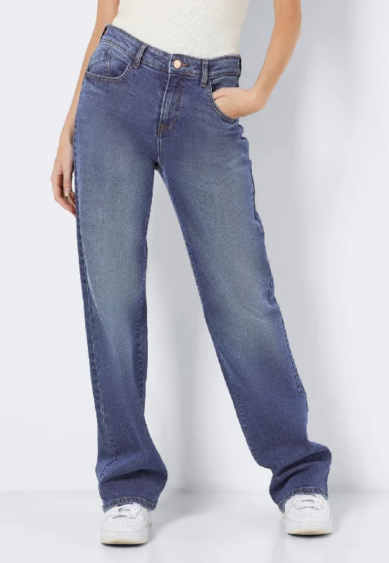 Graduation Jeans for Milestone -Noisy May - Yolanda Wide Medium Blue Denim - Jeans