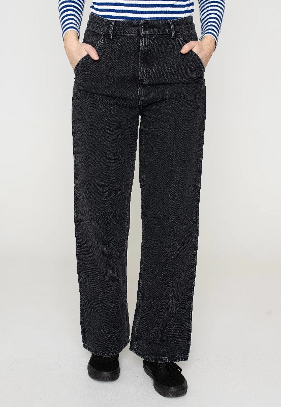 Sustainable Jeans for Eco -Carhartt WIP - W' Simple Stone Washed Black - Jeans