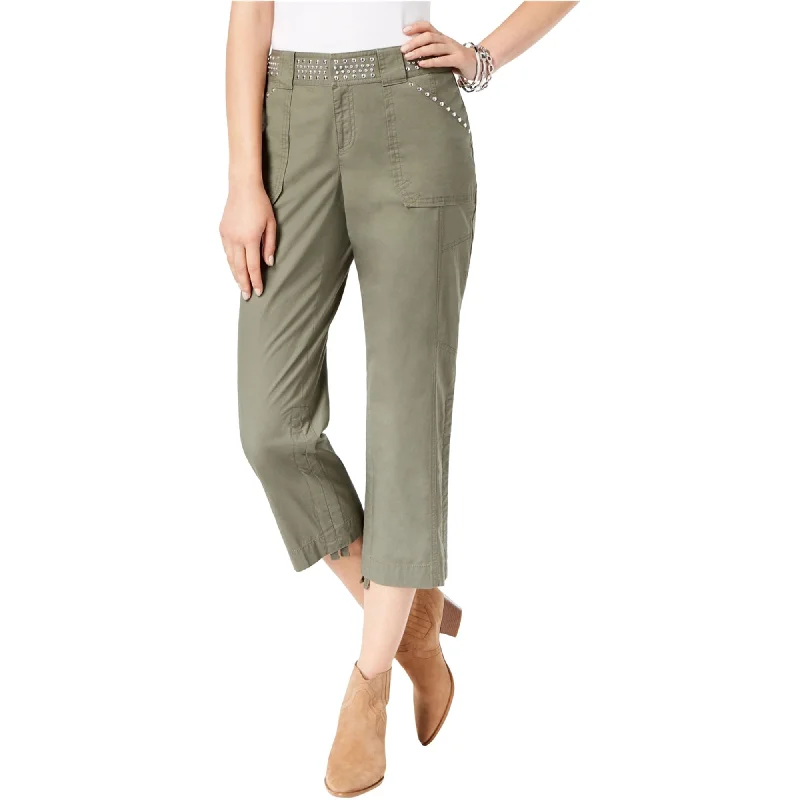 Tailored khaki pants for smart casual attire -I-N-C Womens Studded Casual Cargo Pants