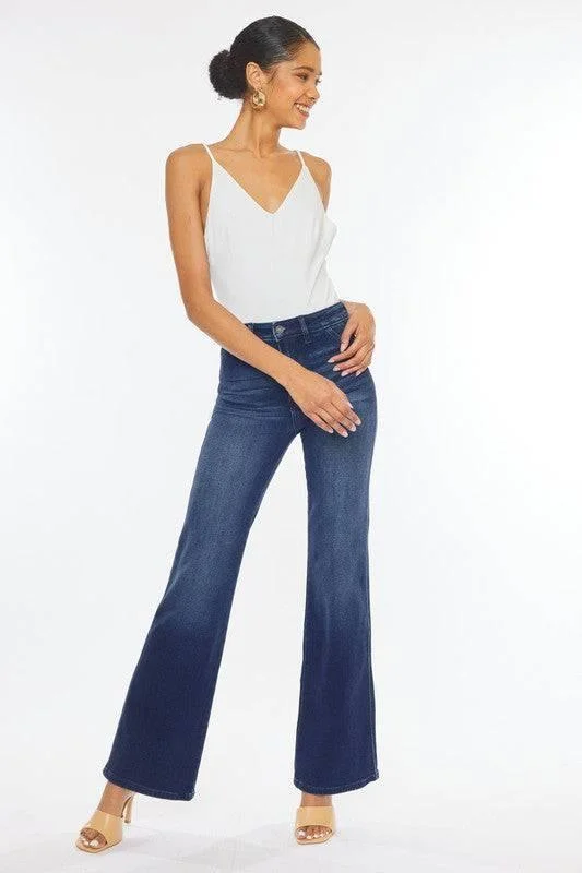 Denim Jeans for Durability -High Rise Slim Kancan Flare Jeans