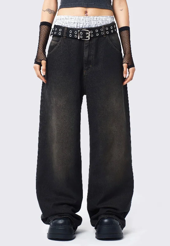 Yoga Jeans for Stretch -Minga London - Echo Black Overdye Washed  - Jeans